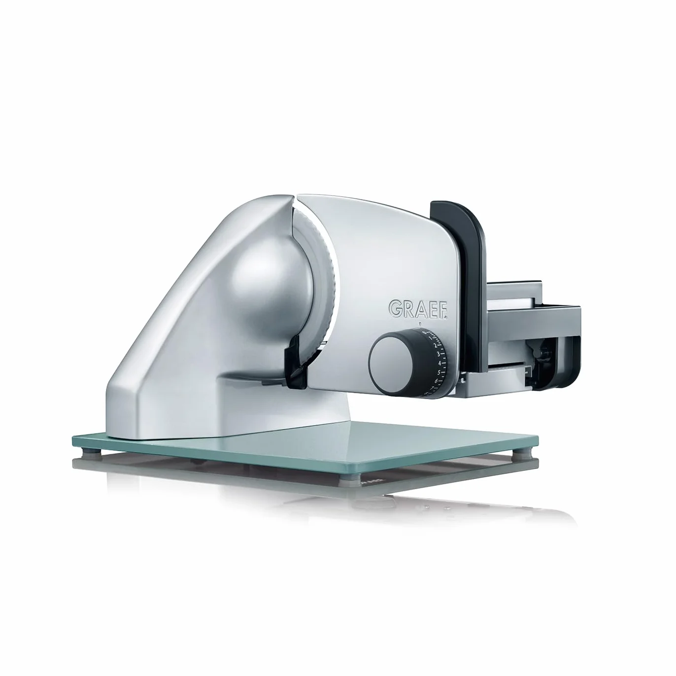 GRAEF Classic C20 Affettatrice Prodotto in Germania, metallo, lama Ø170 mm inox, taglio 0–20 mm, 170W a condensatore, per pane, argento