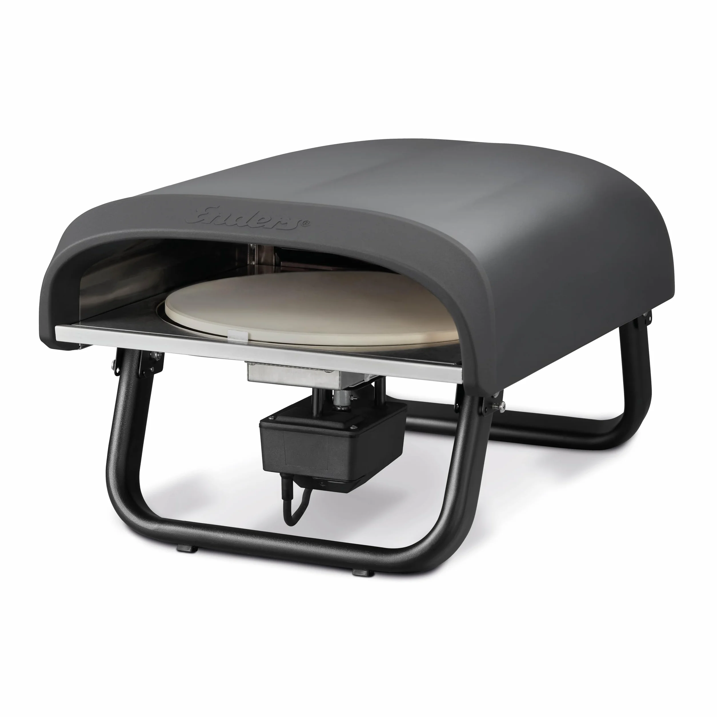 Enders® Forno per pizza PACO™ Rotate, pietra per pizza rotonda, termometro, pizza, bruciatore in acciaio inox, 4 kW, pietra per pizza cordierite 30,5 cm, rotante, bruciatore in acciaio inox regolabile